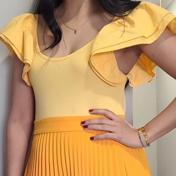 ZARA BODYSUIT WITH RUFFLES SIZE MEDIUM - Picture 6 of 6